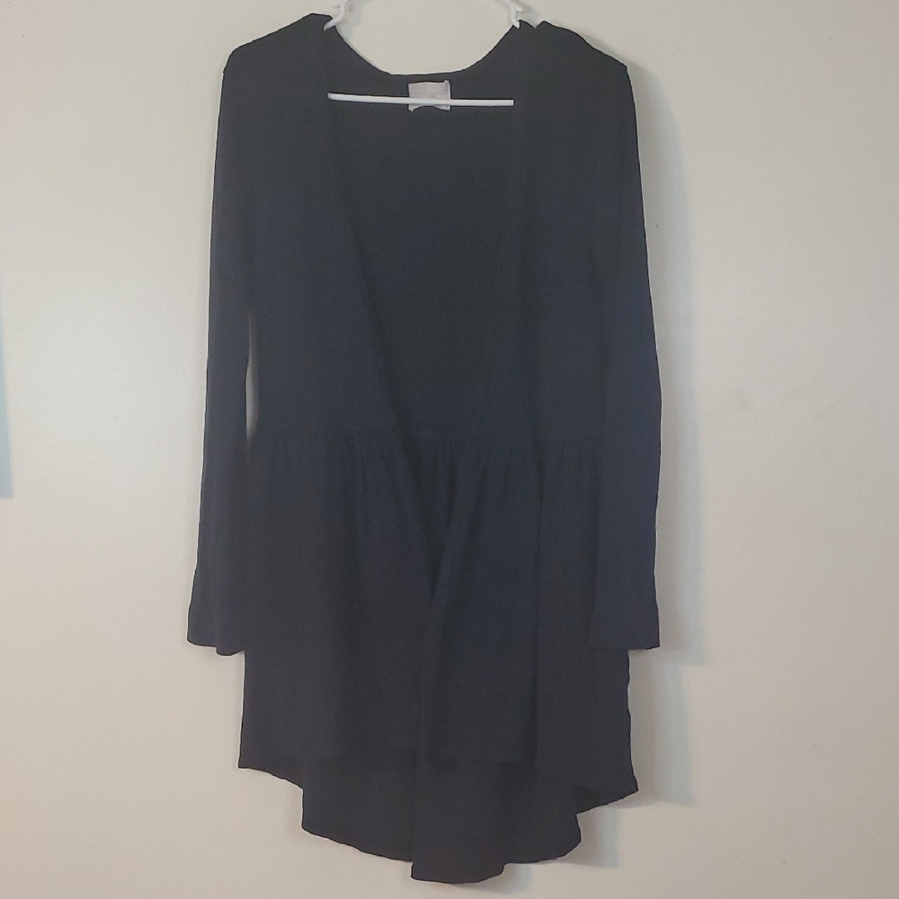Anthropologie T.LA  Open Cardigan Size XS Dark Navy Flowy